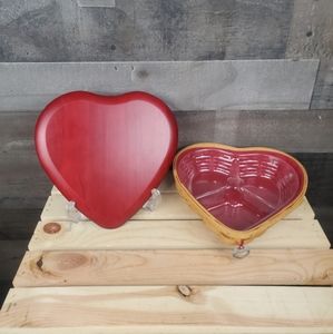 Longaberger 2005 Sweetest Heart Basket With Wood Lid